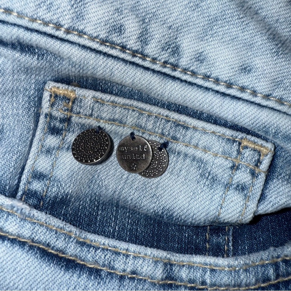 Odd Molly Groupie Cropped Jeans Painted & Embroidered Details Ankle Zip (31) - Picture 6 of 8